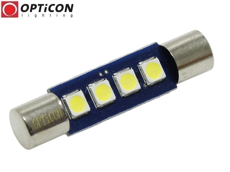 Żarówka Led C5W 30mm 4x SMD 3030 5mm 12V Biały Zimny 6000K