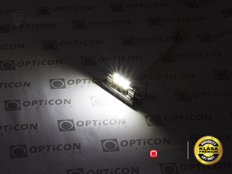  Żarówka Samochodowa Led C5W 39mm 12V 24V DC 6x SMD 5050 Biały Zimny 6000K OPTICON