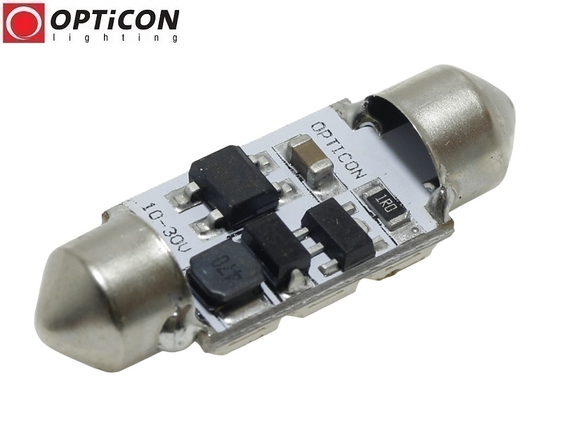 Żarówka Samochodowa Led C5W 36mm 12V 24V DC 6x SMD 5050 Biały Ciepły 3000K OPTICON Żarówka Samochodowa Led C5W 36mm 12V 24V DC 6x SMD 5050 Biały Ciepły 3000K OPTICON