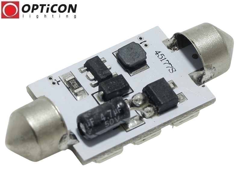 Żarówka Samochodowa Led C10W 42mm 12V 24V DC 6x SMD 5050 Biały Neutralny 4500K OPTICON Żarówka Samochodowa Led C10W 42mm 12V 24V DC 6x SMD 5050 Biały Neutralny 4500K OPTICON