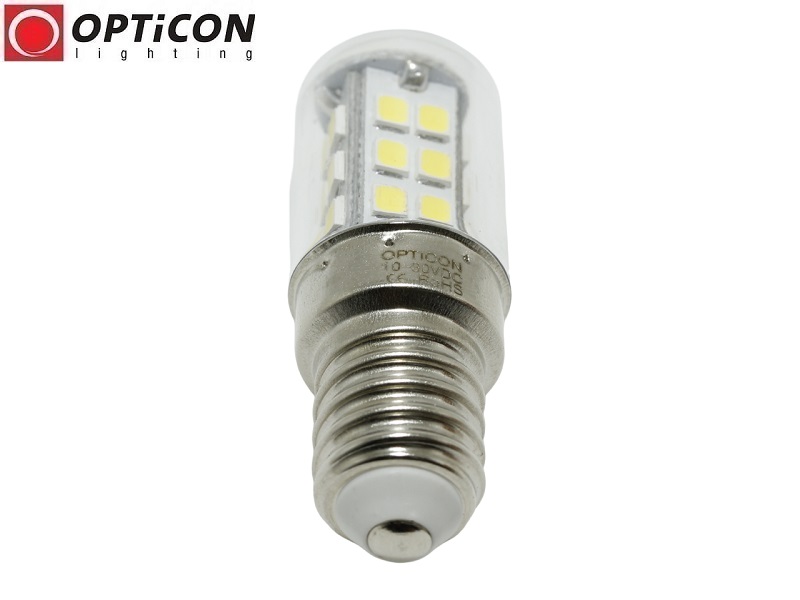 Żarówka LED E14 3W 10-30V DC 27x SMD 2835 Biały Zimny 6000K 12V 24V OPTICON Żarówka LED E14 3W 10-30V DC 27x SMD 2835 Biały Zimny 6000K 12V 24V OPTICON