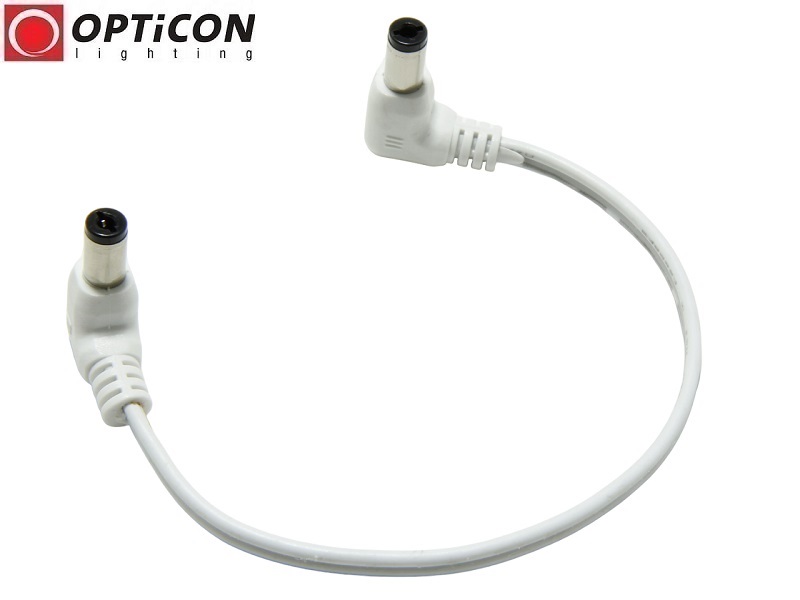 Konektor DC 5,5/2,1mm Biały Żeński Dwustronny - dla taśm Led