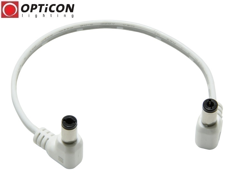 Konektor DC 5,5/2,1mm Biały Żeński Dwustronny - dla taśm Led