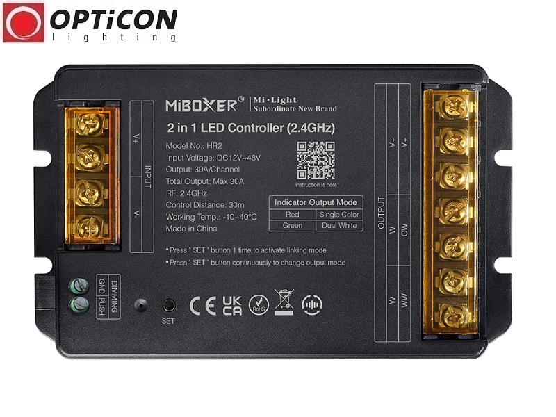Sterownik Taśm LED MiLight 2in1 HR2 30A 12V / 24V DC RF 2,4G 