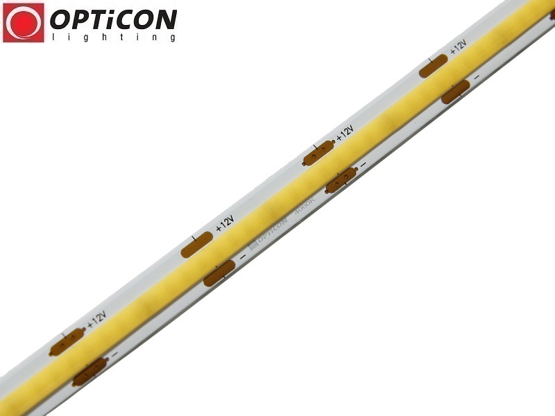 Taśma LED 12V COB 1600 SMD 8mm IP20 8W/m Biały Neutralny 4000K OPTICON PREMIUM