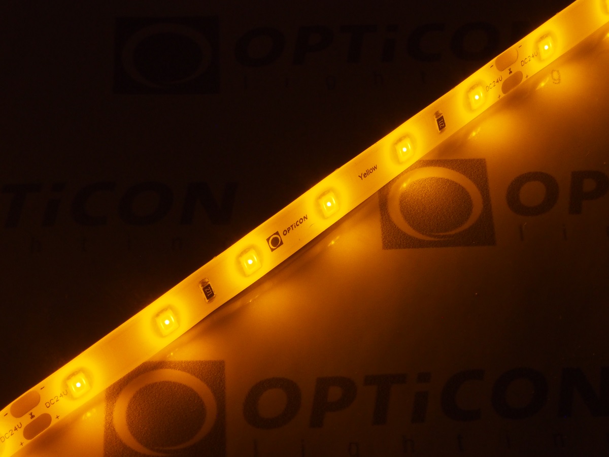 Taśma LED 24V 300 SMD 2835 8mm IP65 4,8W /m Żółty OPTICON PREMIUM Taśma LED 24V 300 SMD 2835 8mm IP65 4,8W /m Żółty OPTICON PREMIUM