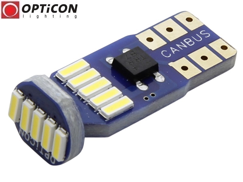 Żarówka Led W5W T10 12V DC 15x SMD 3014 Biały Neutralny 4500K OPTICON PREMIUM
