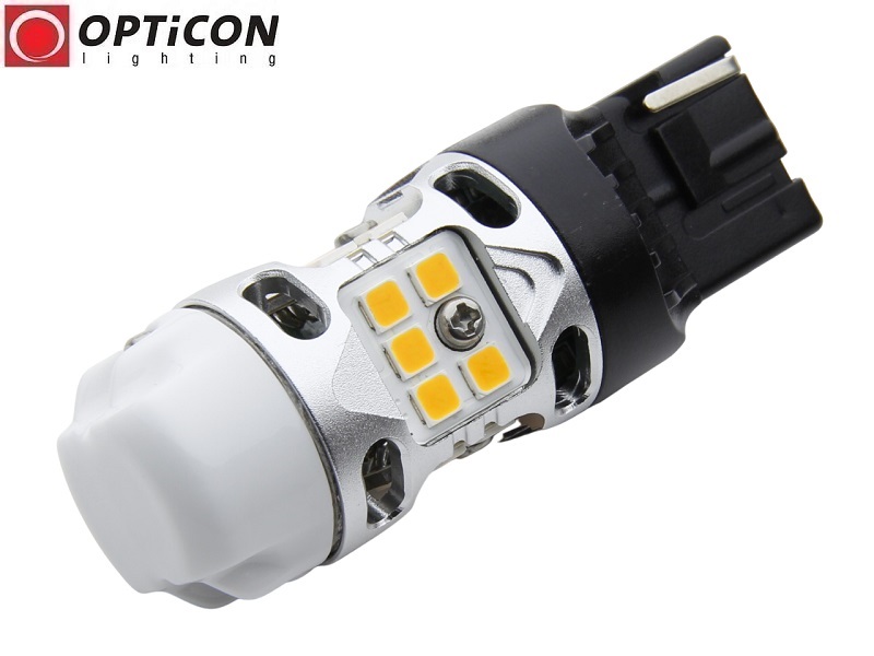 Żarówka Led Wy21W T20 7440 12V SMD3030 POMARAŃCZOWY CANBUS OPTICON PREMIUM