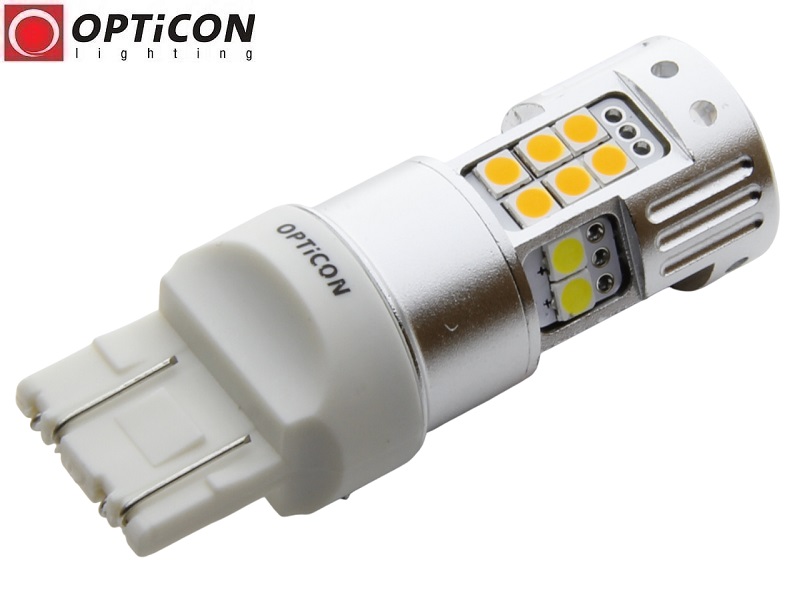 Żarówka Led W21/5W 7443 T20 30x SMD 3030 DUAL COLOR 6/24 CW OPTICON PREMIUM Żarówka Led W21/5W 7443 T20 30x SMD 3030 DUAL COLOR 6/24 CW OPTICON PREMIUM