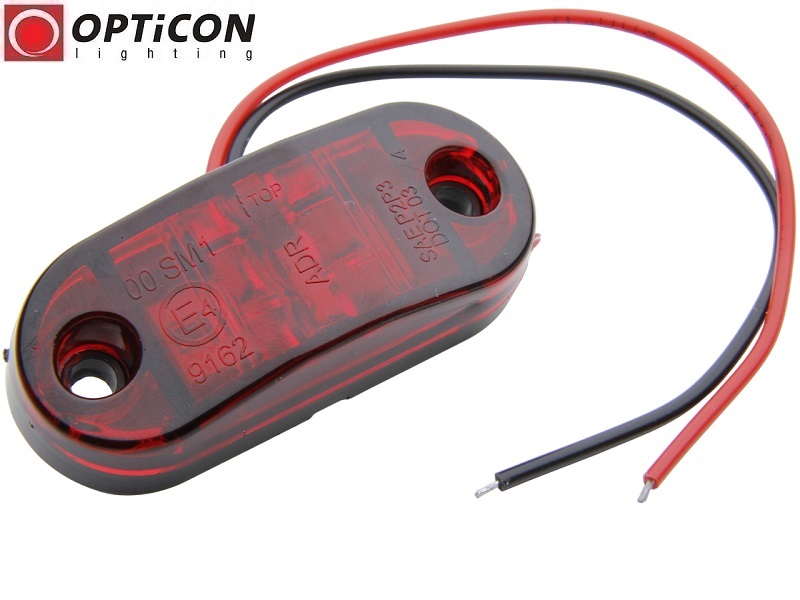 Lampka obrysowa LED 12/24V 2x SMD5630 IP65 0,5W Czerwony OPTICON