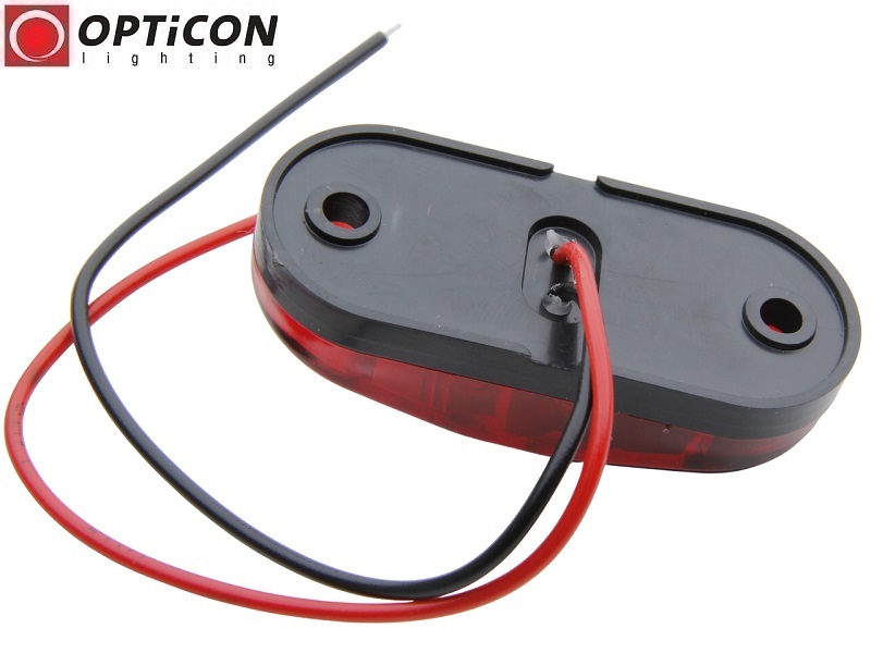 Lampka obrysowa LED 12/24V 2x SMD5630 IP65 0,5W Czerwony OPTICON