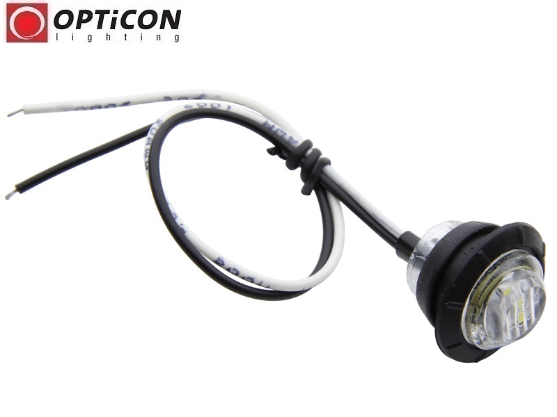 Lampka obrysowa LED 12/24V 2x SMD5630 IP65 0,5W Biały Zimny 6000K OPTICON