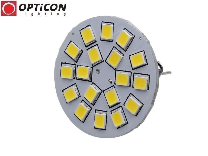 Żarówka G4 LED 2,5W 10-30V DC 18x SMD 2835 250lm Biały Neutralny 4500K 12V 24V Opticon Premium