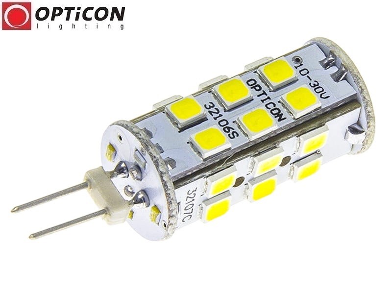 Żarówka HP24W LED 3W 10-30V DC 27x SMD 2835 Biały Zimny 6000K 12V 24V Opticon Premium Żarówka HP24W LED 3W 10-30V DC 27x SMD 2835 Biały Zimny 6000K 12V 24V Opticon Premium