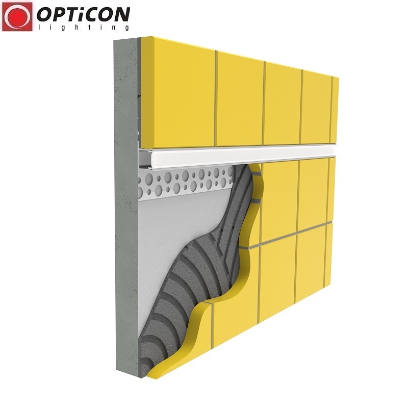 Profil LED Tile Single Srebrny aluminium anodowane - 200 cm Profil LED Tile Single Srebrny aluminium anodowane - 200 cm