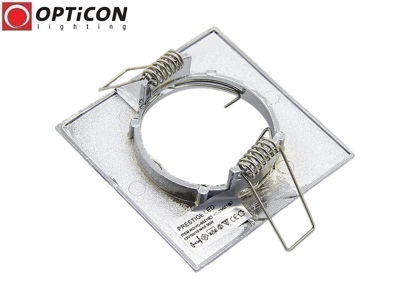 Oprawa KAPPA kwadratowa stała, odlew - Chrom dla Led 50mm 12V / 230V