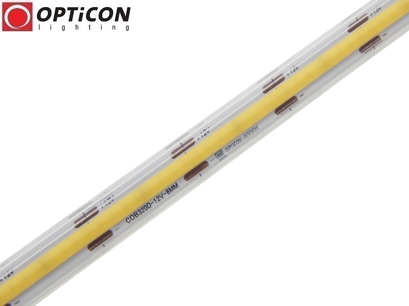Taśma LED 12V COB 1600 SMD 10mm IP68 8W/m Biały Neutralny 4000K OPTICON PREMIUM