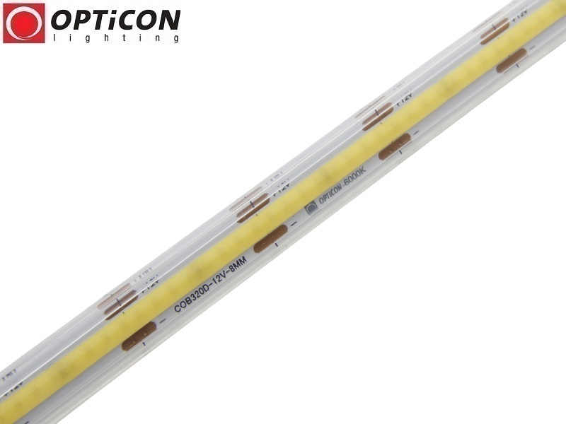 Taśma LED 12V COB 1600 SMD 10mm IP68 8W/m Biały Zimny 6000K OPTICON PREMIUM Taśma LED 12V COB 1600 SMD 10mm IP68 8W/m Biały Zimny 6000K OPTICON PREMIUM