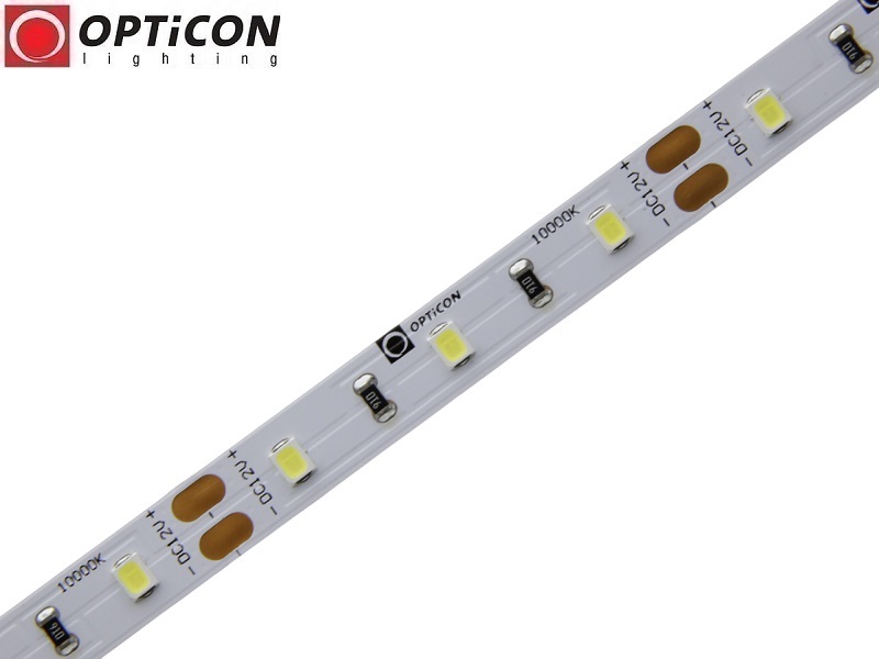 Taśma LED 12V 300 SMD 2835 8mm IP20 4,8W/m Biały Zimny 10000K OPTICON PREMIUM