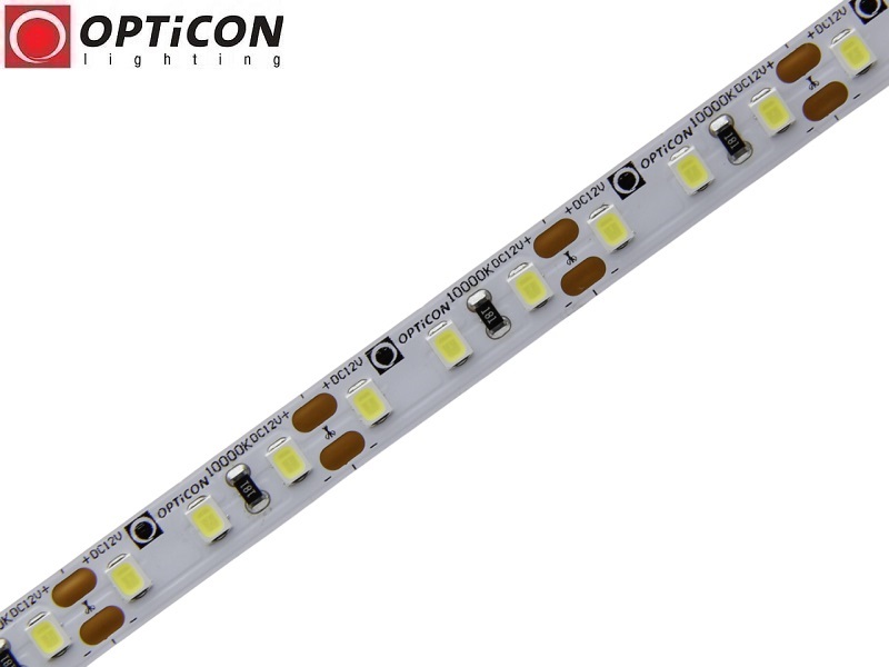 Taśma LED 12V 600 SMD 2835 8mm IP20 9,6W/m Biały Zimny 10000K OPTICON PREMIUM Taśma LED 12V 600 SMD 2835 8mm IP20 9,6W/m Biały Zimny 10000K OPTICON PREMIUM