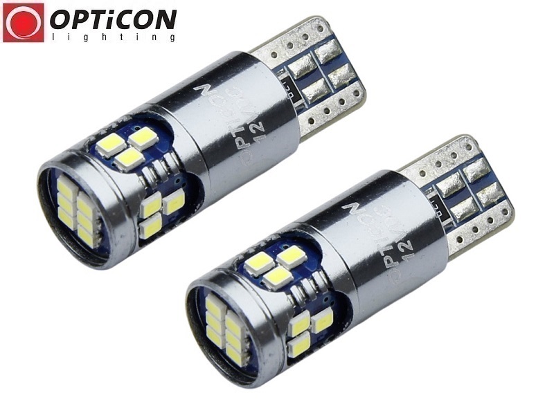 Mercedes Klasa C W204 żarówki LED W5W T10 OPTICON Premium do świateł postojowych 6000K