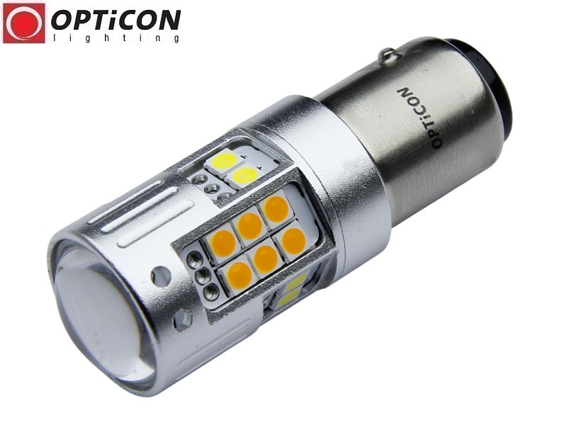 Żarówka Led P21/5W Bay15d 1157 42x SMD 3030 DUAL COLOR 18/24 CW OPTICON