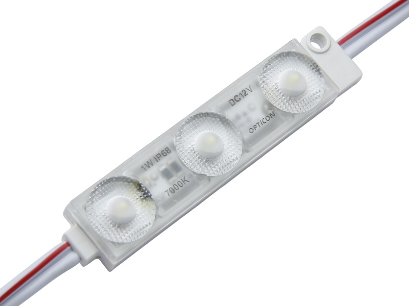 Moduł LED 12V DC 3x SMD2835 IP68 1W Biały Neutralny 4000K