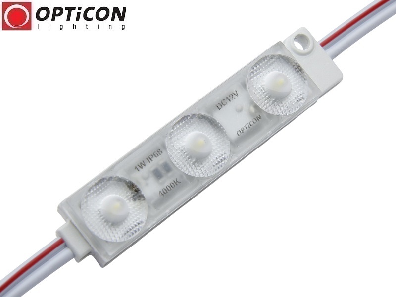 Moduł LED OPTICON Backlight 12V DC 1W IP68 4000K 3x SMD2835