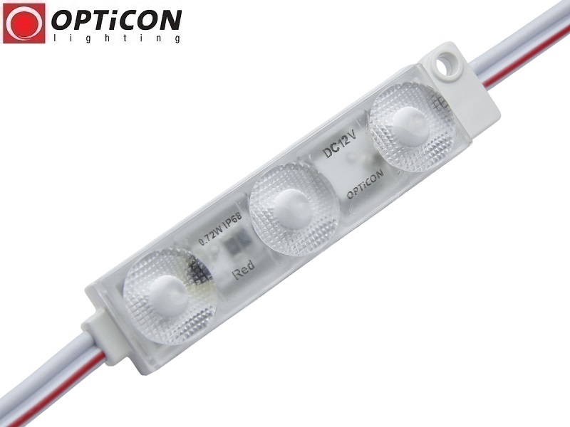 Niebieski moduł LED 12V DC 3x SMD2835 IP68 0,72W Backlight