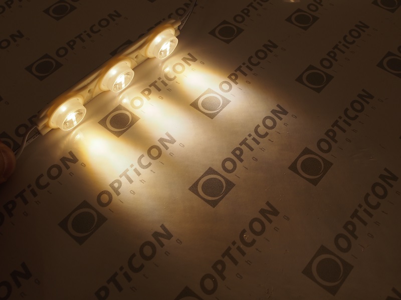 Moduł LED OPTICON 24V 3W IP67 Edge Light 16x27° 3x SMD2835 OSRAM 3000K Moduł LED OPTICON 24V 3W IP67 Edge Light 16x27° 3x SMD2835 OSRAM 3000K