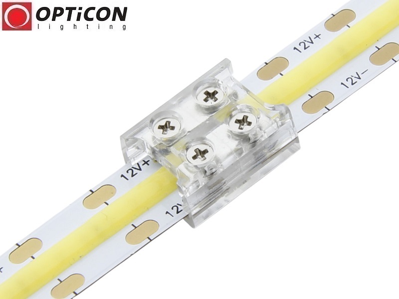 Konektor Taśm LED 8mm Skręcany Premium - Połączenie taśma-taśma