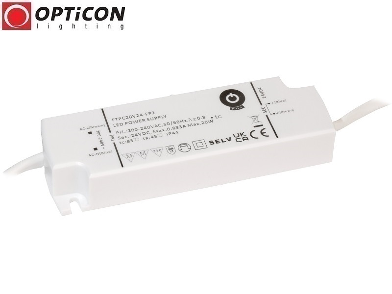 Zasilacz LED POS FTPC-20-24V-FP2 24V DC 20W 0,83A IP44 z PFC Zasilacz LED POS FTPC-20-24V-FP2 24V 20W 0,83A IP44 z filtrem PFC