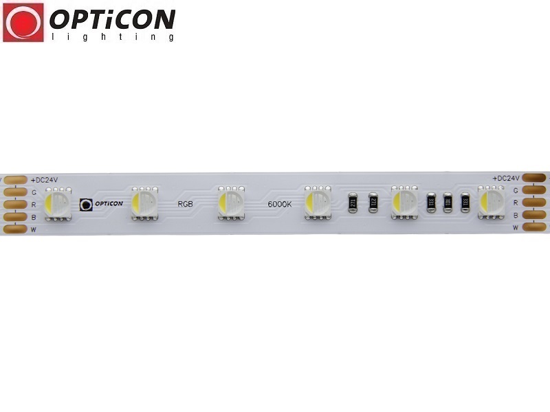 Taśma LED 24V 300x SMD 5050 4in1 12mm IP20 19,2W RGBW + Biały Zimny 6000K OPTICON PREMIUM Taśma LED 24V 300x SMD 5050 4in1 12mm IP20 19,2W RGBW + Biały Zimny 6000K OPTICON PREMIUM