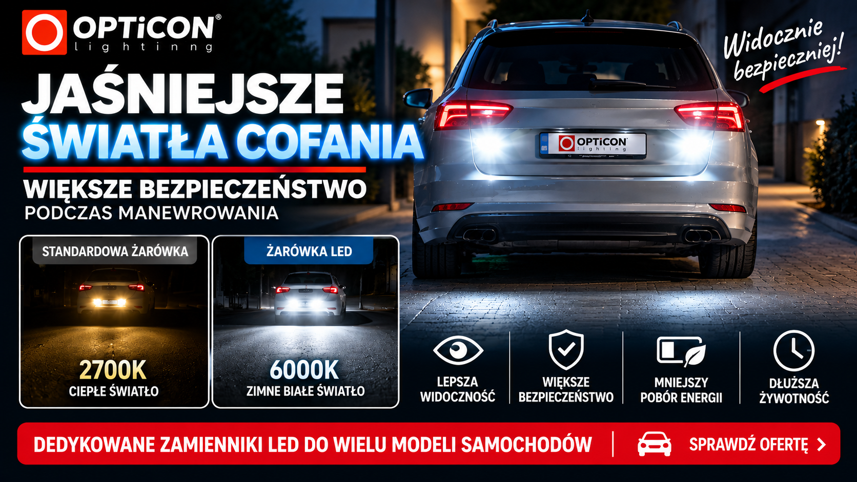 Światła cofania odgrywają kluczową rolę podczas manewrowania pojazdem. 